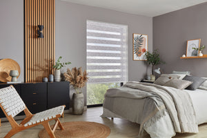 Main grey Viale Linen Bedroom Dual Shades