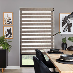 Livingroom Walnut Dual Shades