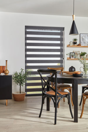 Graphite diningroom Palremo Dual Shades