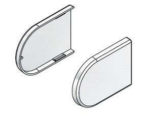 Extended back bar roller blind bracket covers.