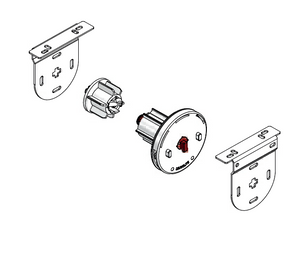 System 40®+ Slide-Lock® end sets, double spring, with metal brackets
