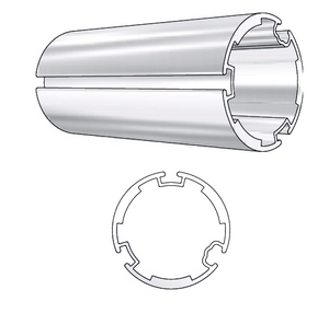 Roller, aluminium, triple slot, 45mm OD, heavy duty