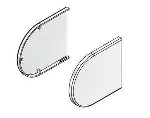 System 45®+ roller blind bracket covers