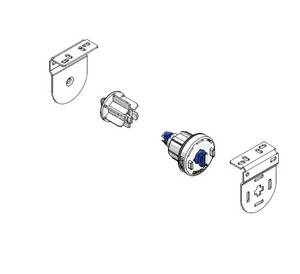 System 32® Side Control Slide-Lock® End sets with metal brackets