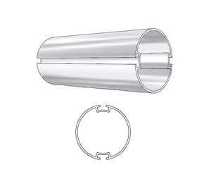Roller, aluminium, double slot, 40mm OD