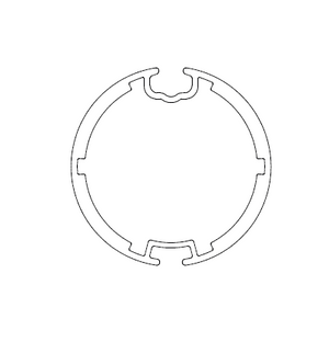 Roller, aluminum, double slot, heavy duty