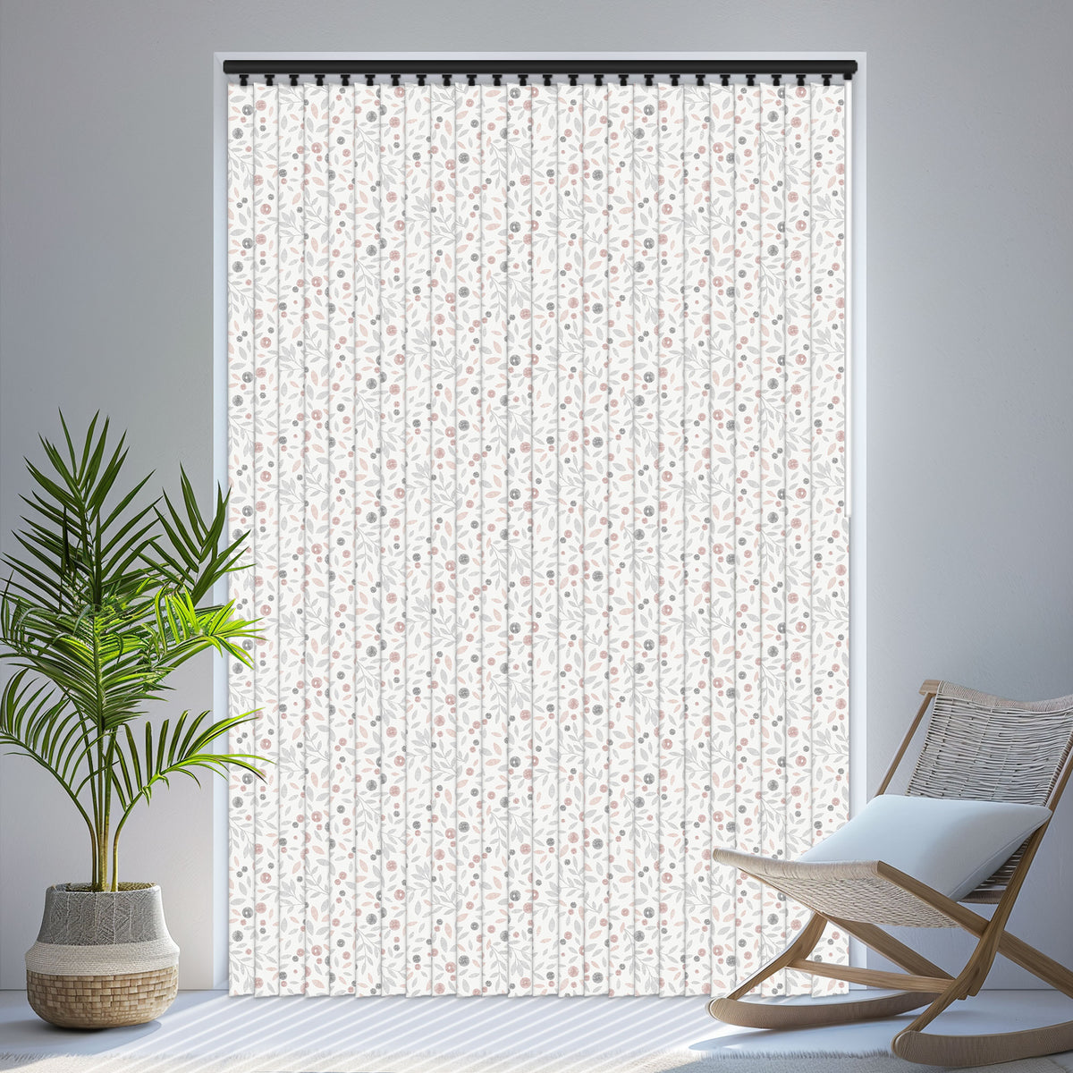 Cotton Flower - Light Filtering Vertical Blinds