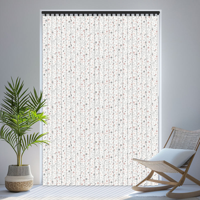 Cotton Flower - Light Filtering Vertical Blinds